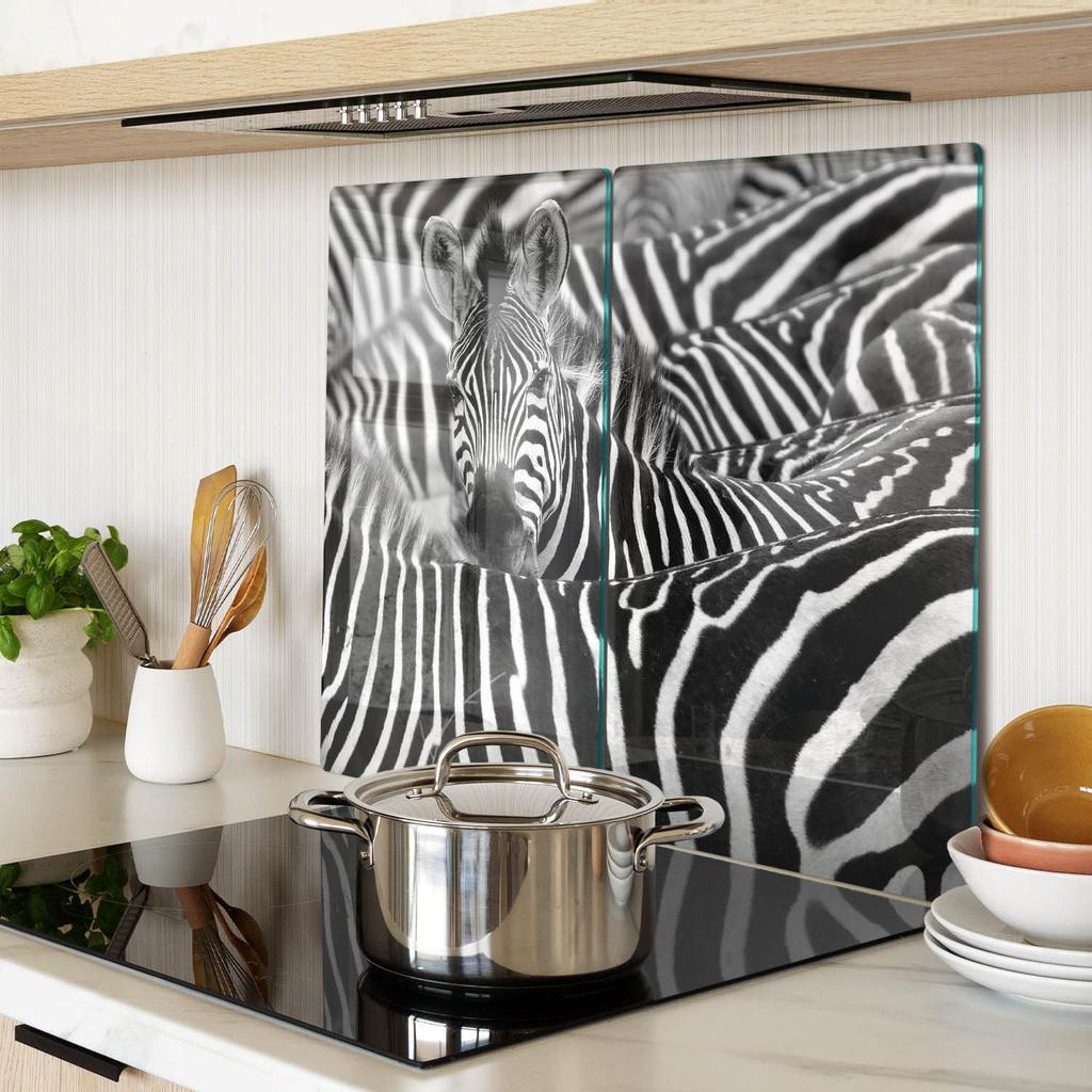 Wielofunkcyjne Dekoracyjne Deski Szklane Z Nadrukiem Zebra 2X30X52 Cm