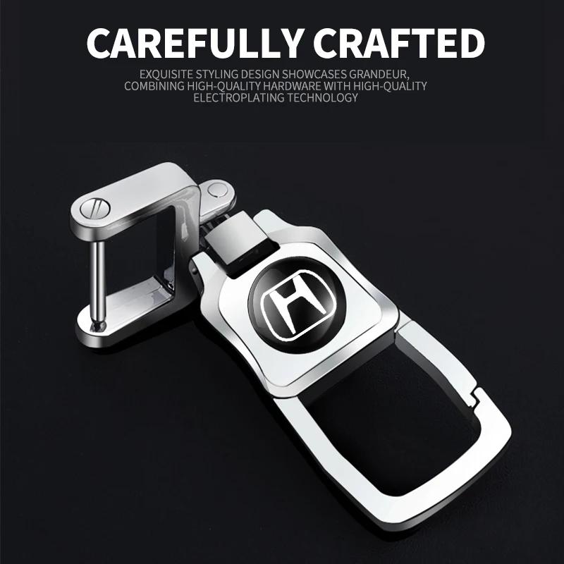 PCVHD1 Metal Car Styling Emblem Keychain Key Ring Chain Gift For Honda Civic Fit Accord City Vezel CR-V S660 Odyssey HR-V Insight