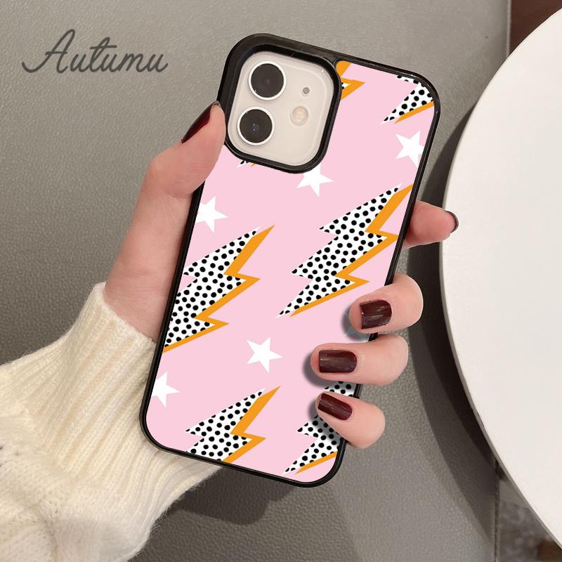 Shadowed Lightning Bolt Phone Case for iPhone 11 12 13 14 Pro Max mini XR XS SE 2020 7 8 Plus Samsung Galaxy S21 S22 shell