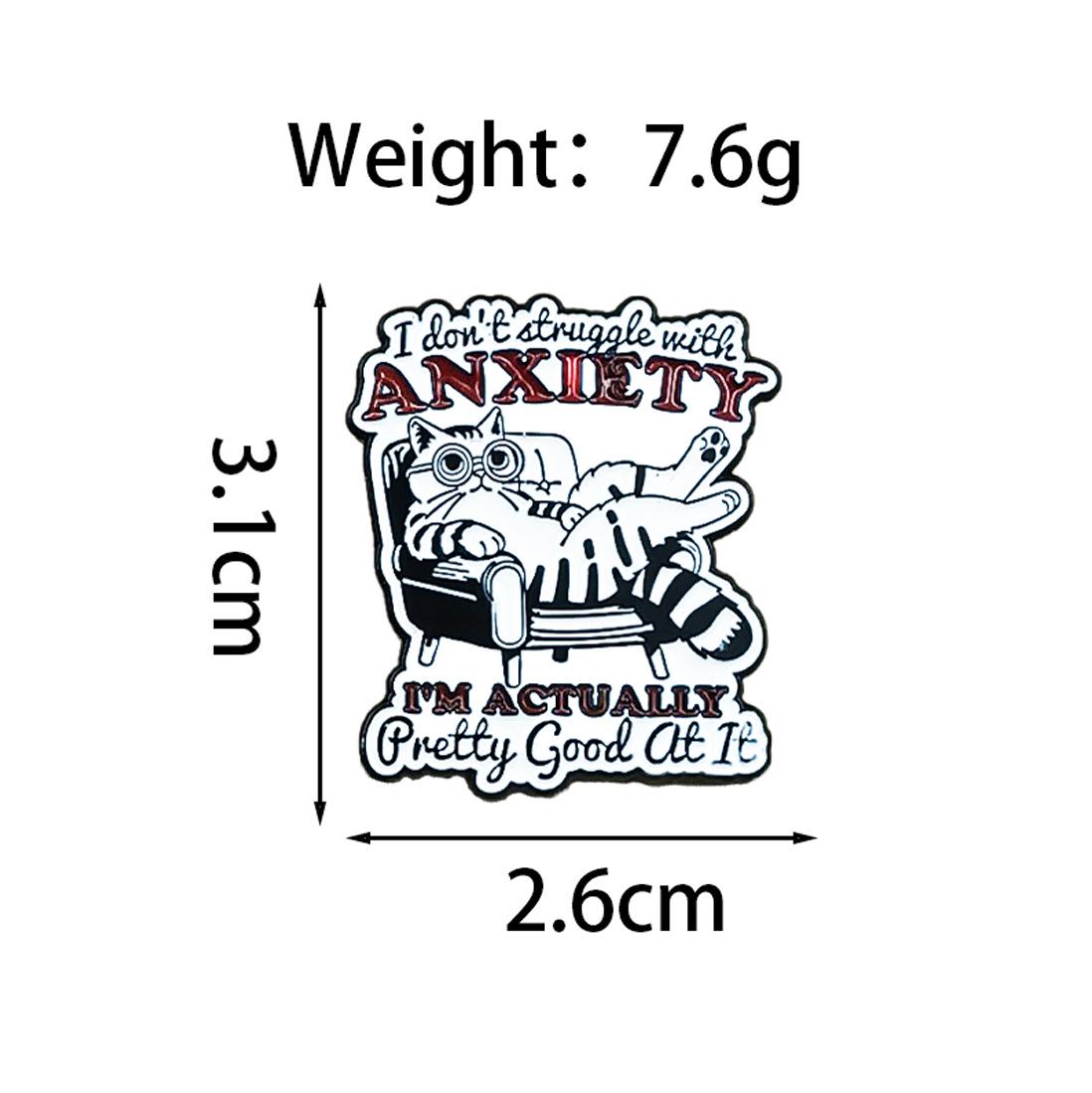 Versatile Cartoon Raccoon Brooch with Quotes - Drip Oil Alloy Badge for Clothing & Backpacks