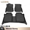 Custom All-Weather TPE Floor Mat For Nissan Sunny 2011-2018 2017 2016 2015 2014 2013 2012 Carpet Cover Auto Interior Accessories