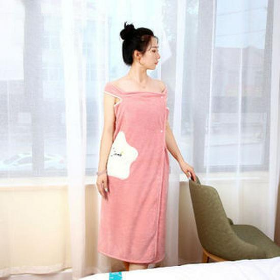 

Универсальное женское быстросохнущее полотенце-обертывание для ванной - Впитывающее, не линяющее, на бретелях, большая юбка-халат для ванной Large (154-250 lbs)