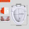 Huiniz One-Button Universal Thickened V-Shape Toilet Seat Cover