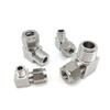 Stainless Steel Double Ferrule Elbow 6mm 8mm 10mm 18mm Tube To 1/8" 1/4" 3/8" 1/2" 90 Degree Right Angle Male Thread Fitting