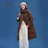 Aralle Women's Long Hooded Duck Down Winter Coat