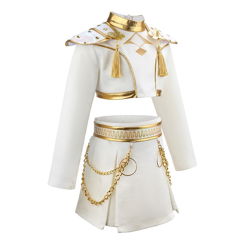 Kids Girls Kpop Hunter Singer Costume Halloween Carnival Stage Performance Cosplay Costume 3-piece Halloween Party Costume Set