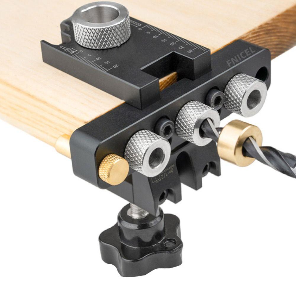 

Aluminum Alloy Woodworking Pocket Hole Jig 3 in 1 Drilling Guide Locator Woodworking 03