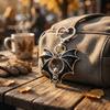 Enamel Bag Charm Black Gothic Key Ring Dark Aesthetic Halloween Bat Keychain  Car Accessory