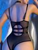 New PU Strappy Slimming Sexy Fashion Lingerie Bodysuit for Women