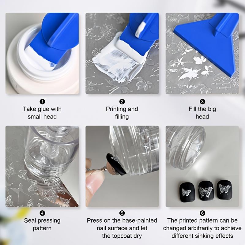 Set de 3 Plăci pentru Stamping Artă pe Unghii cu Instrumente de Stamping și Racletă Șabloane DIY cu Imprimeu Leopard și Embosare Unghii Acasă sau în Salon