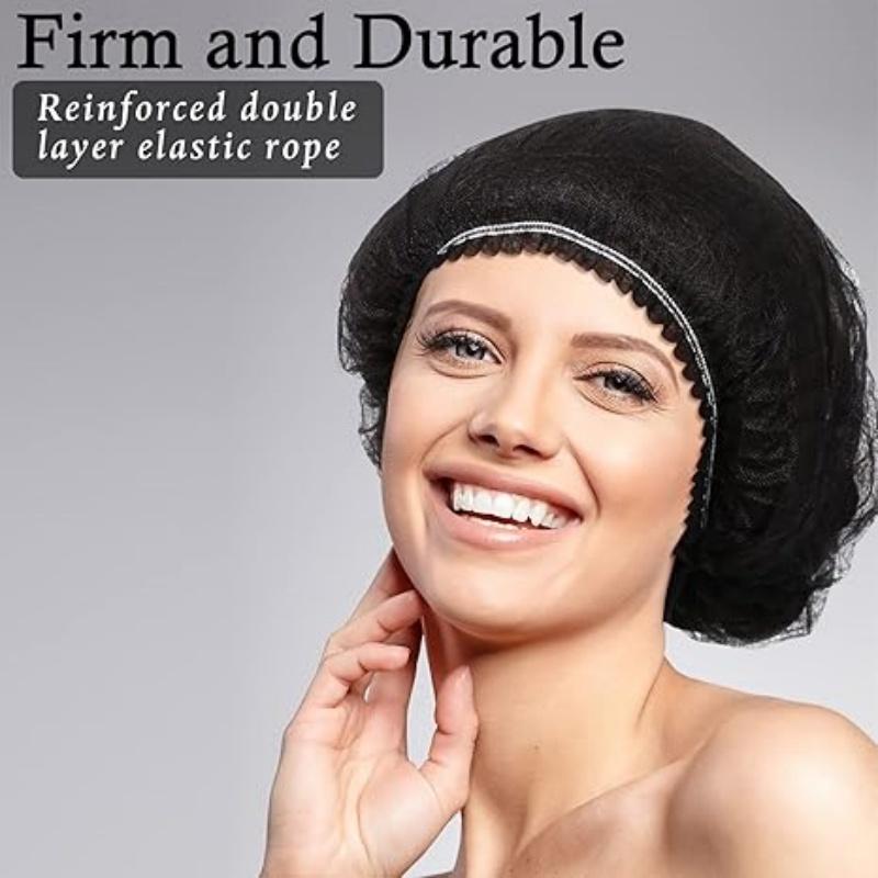 100PCS Disposable Hair Head Covers Anti Dust Net Bouffant Caps for Kitchen Beauty Shower Bathing Cap Breathable Dustproof Hats