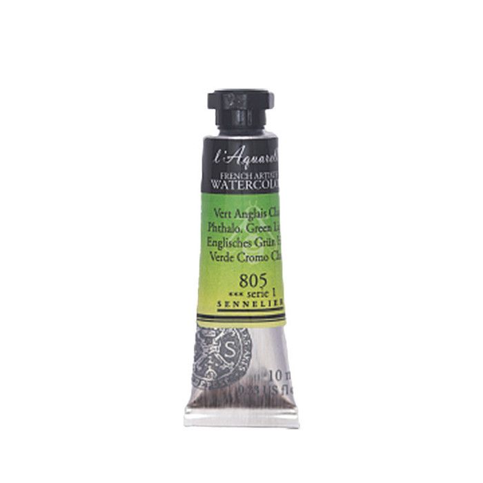 Aquarelle - Sennelier - Tube 10ml S1 - Phthalo Green Light (805) - Haute qualité - Peinture