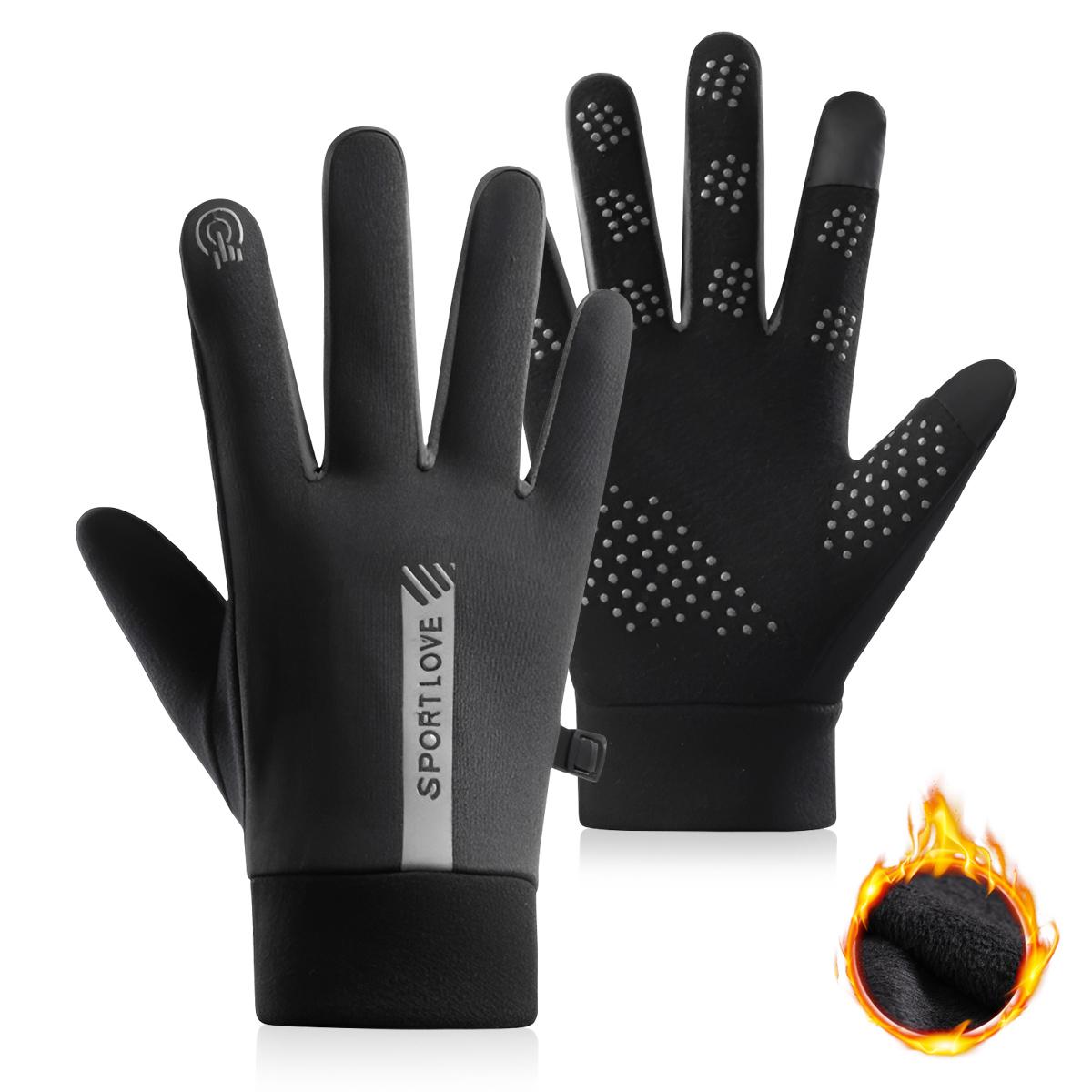 

Autumn/Winter Outdoor Cycling Gloves-Fitness & Running Gloves, Warm, Touchscreen-Resistant, Waterproof, Motorcycle Gloves синій