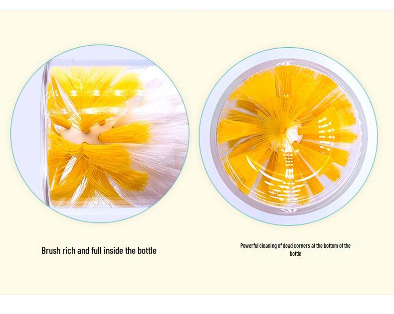 Baby Bottle & Nipple Brush Set, Long Handle Rotating Cup Brush, Thermos Cleaner