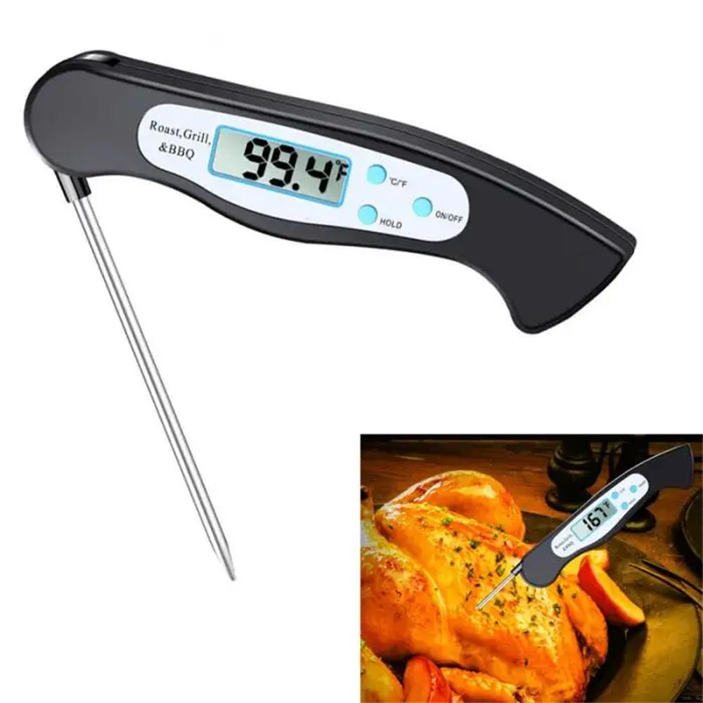 Food Thermometer Digital Food Cooking BBQ Meat Fork Barbecue Probe Wireless Meat Foldable Thermometer