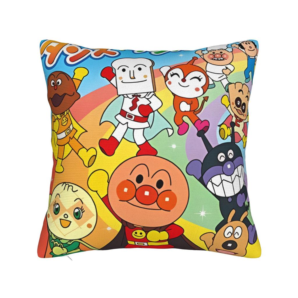 Anime Anpanman Pillow Cover  Design Cushion Cover Morden Pillow Case For Sofa Bedroom Home Decor