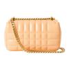 Burberry Peach Quilted Leather TB Monogram Chain Crossbody Bag With Gold Hardware For Daily Use