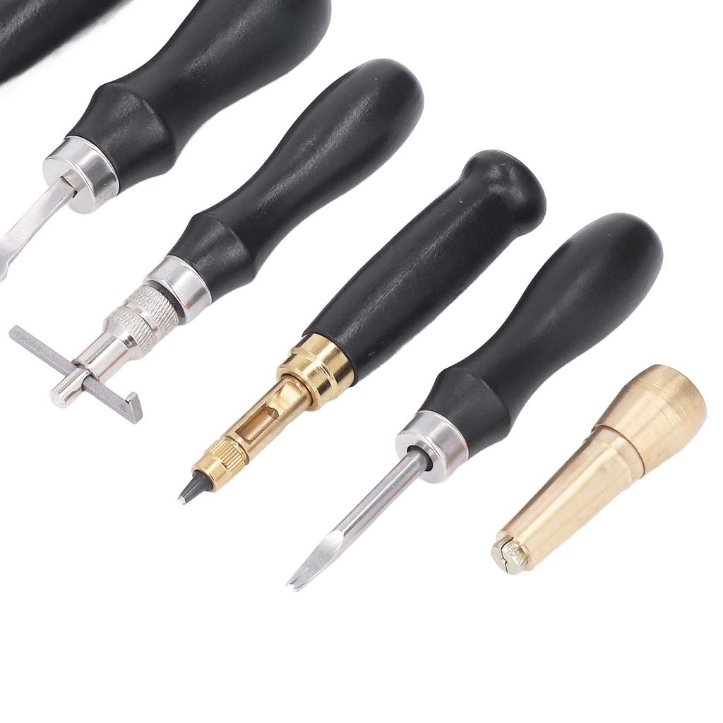 Leather Tools Leather Knife Awl Hole Punch Needle Storage Box Leather Working Tools for DIY Handbag Wallet Belts