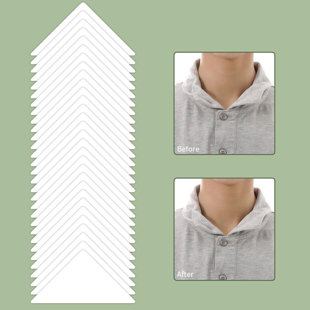 30pcs Triangle T-shirt Anti-roll Fixed Pads Disposable Fixed Shirt Pad Collar Shaper  Shirt