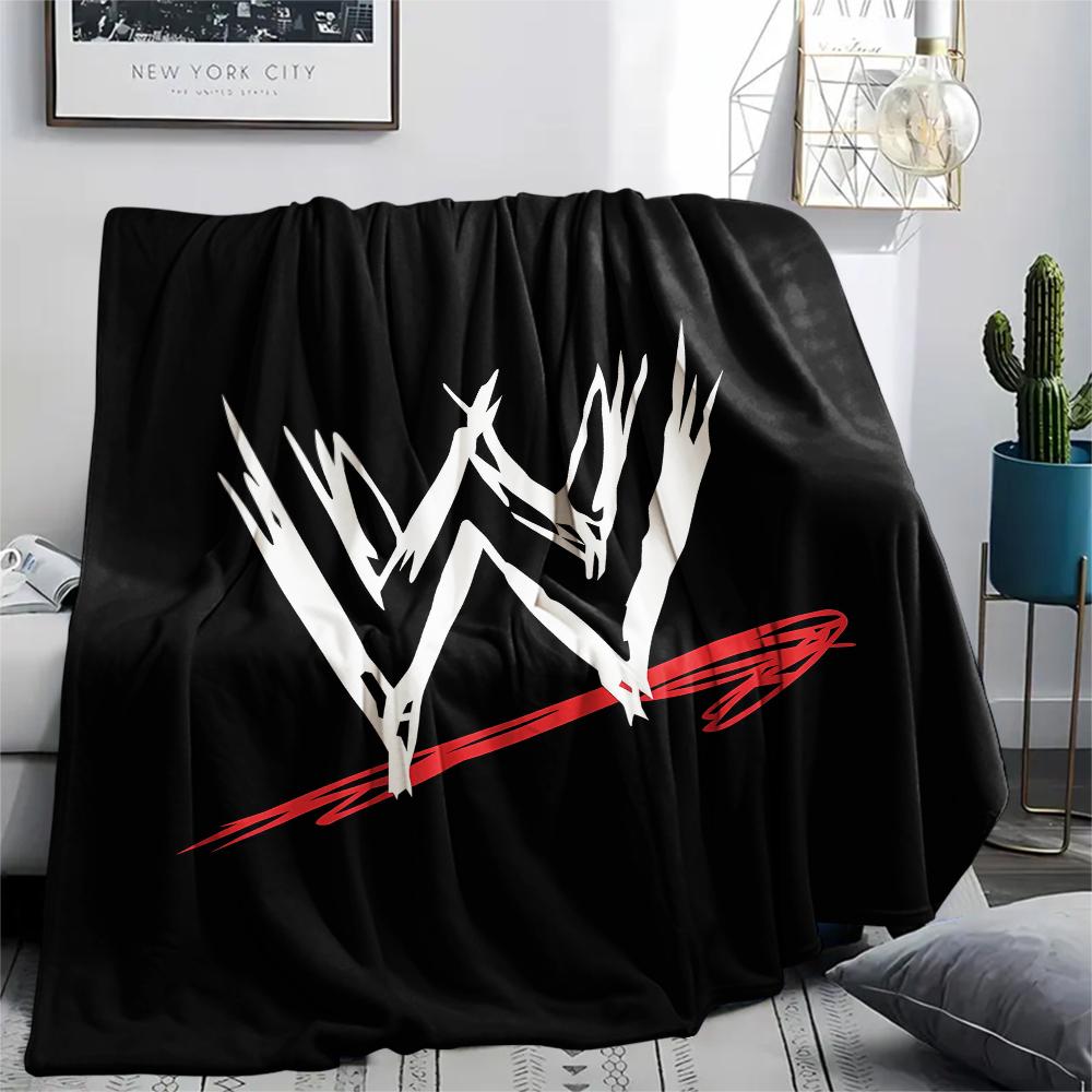 1PC WWE Print Flannel Blanket, High quality All Seasons, Home Decor, Warmth and Comfort, Perfect for Christmas Gifts