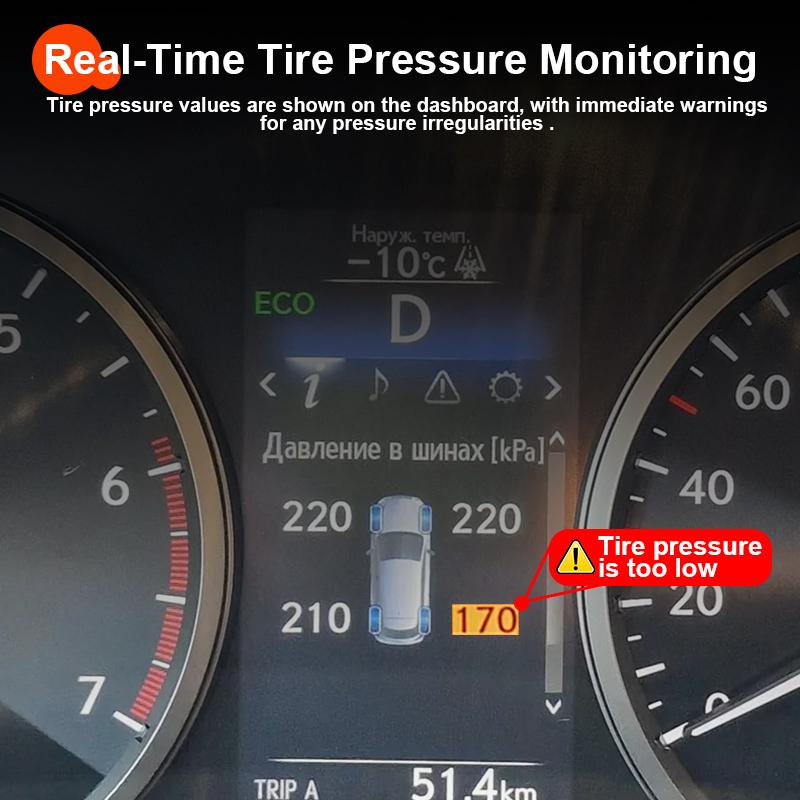 For Lexus IS NX NX200t NX300h Series 2015-2020 Car TPMS Tire Pressure Monitoring System Display Security Alarm