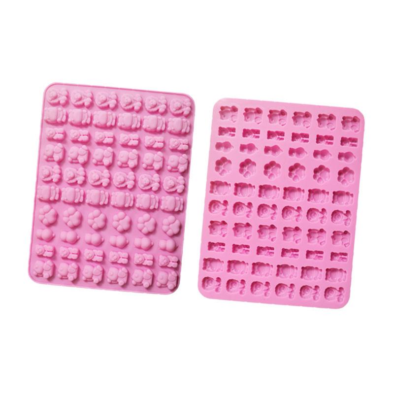 60 Gitter Fondant Silikonform Tier Cartoon Fudge Eisgitter Zweiteiliges Set Form