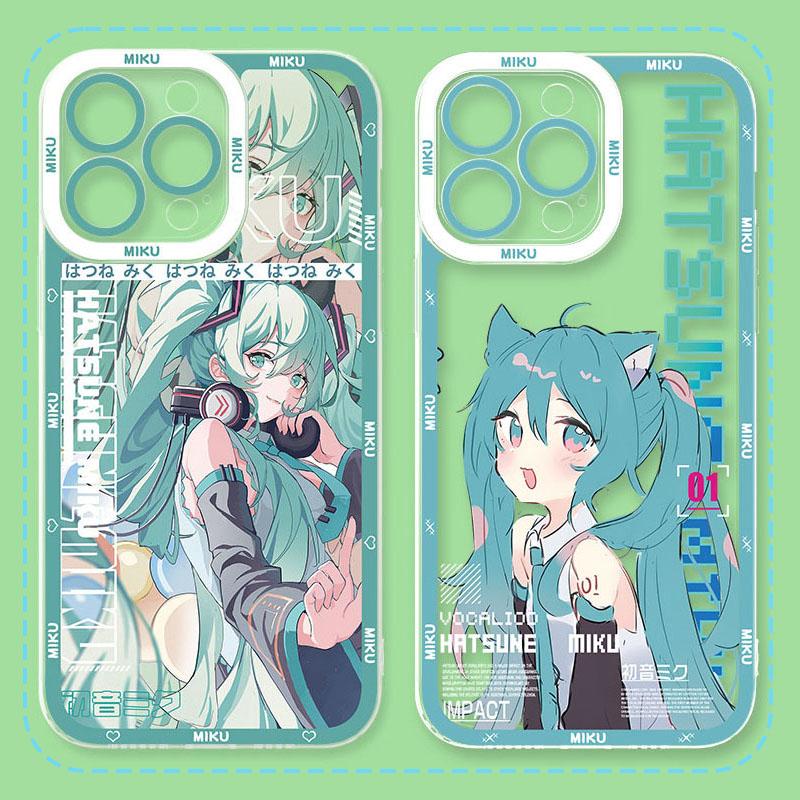 Roztomilý H-Hatsunes Kawaii M-Miku Pouzdro na telefon Pro iPhone 17 Air 15 14 13 12 11 Pro Max 16 15 14 Plus Nárazuvzdorný Měkký Silikonový Kryt