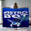 1PC ASTRO BOT Custom Name Patterned Flannel Blanket Suitable For All Seasons for Home Decor Warmth and Comfort Gifts Holiday Present