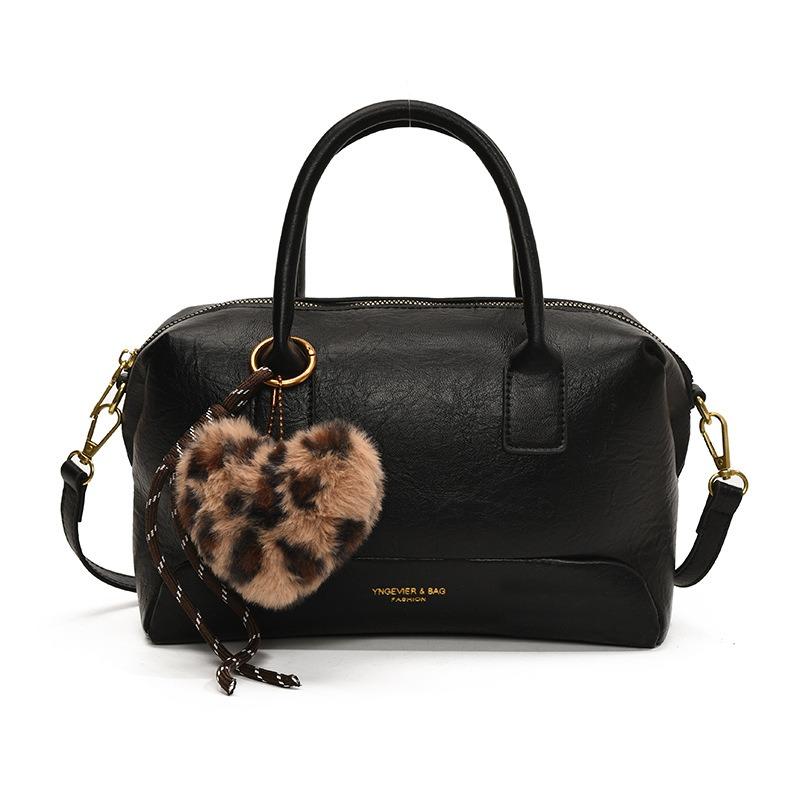 Premium retro portable bowling bag women's winter new fashion casual shoulder bag versatile messenger bag