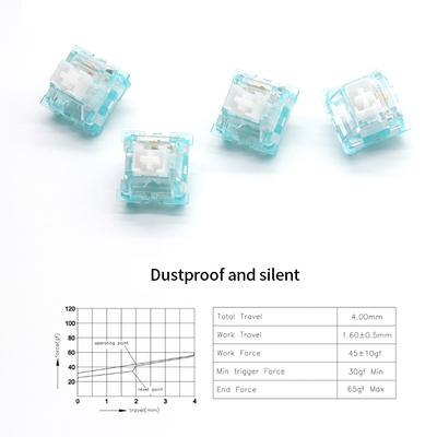 Outemu Ocean Switch pro mechanickou klávesnici 3pinový Tichý Lineární Klikací 45g 55g RGB SMD Mechanická Klávesnice Herní MX Spínače