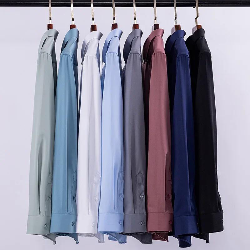Men's Shirts Long Sleeve Shirts Business Blouse Shirt Office