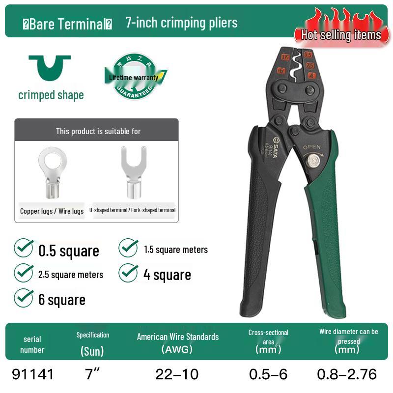 Electrician s Cold Press Terminal Crimping Pliers for Wiring
