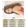 Actor Sofia Carson Blanket Warm Soft Novelty Plush Throw Blanket For Child Bedroom Flannel Bedspread Bed Cover