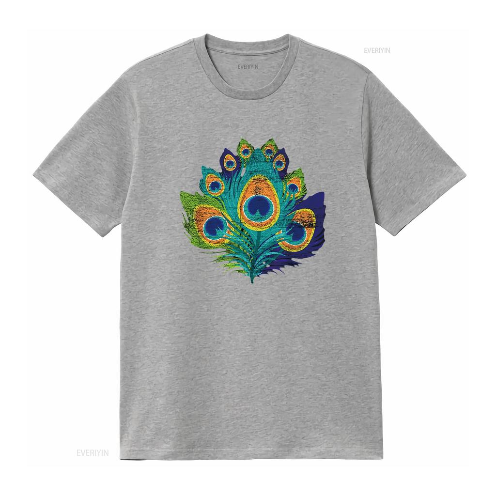 Womens Tropic Bird Feathers Zoo Animal Peacock T Shirt vintage Washed graphic Casual designer clothes Stretched