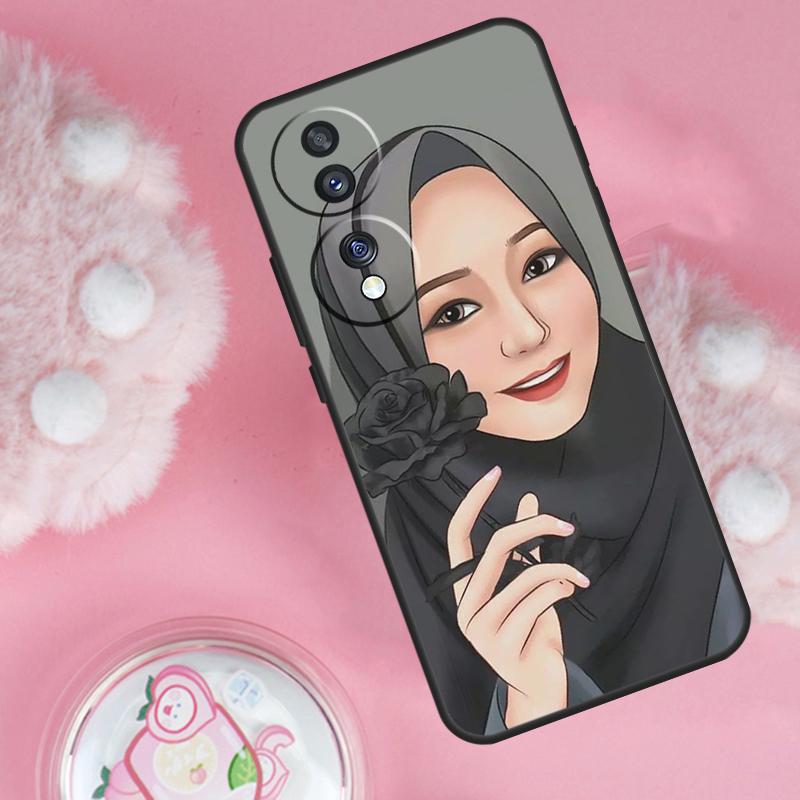 Muslim Arabic Hijab Girl Case For Honor 200 Pro 50 70 90 Lite X9b X9a X8b X8a X8 X9 X9c Honor Magic 7 6 5 Lite Cover