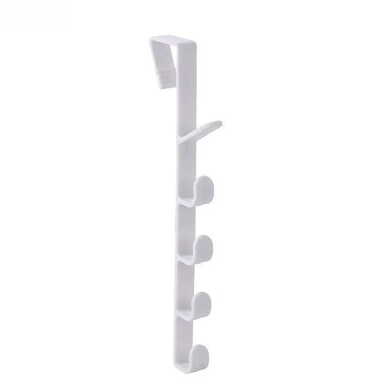 1 Pcs Bedroom Door Hooks Clothes Hanging Rack Over The Door Plastic Home Storage Organization Hooks Purse Holder For Bags