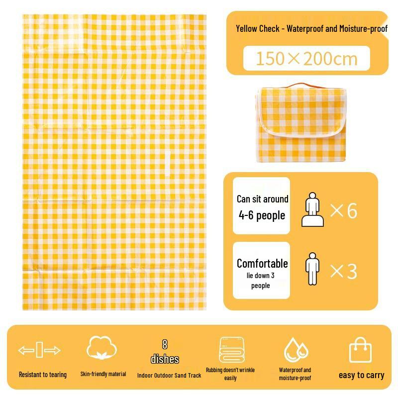 Thickened Waterproof Outdoor Picnic Mat – Portable, Moisture-Proof Cushion for Camping, Spring Outings, and More.