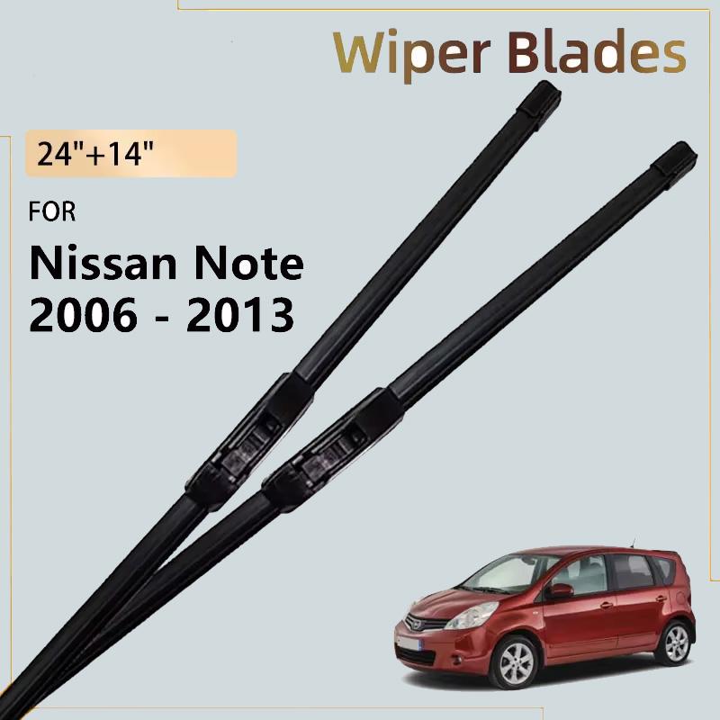 For Nissan Note E11 2006 - 2013 2012 2011 2010 2009 2008 2007 Accessories Car Front Wiper Blades Windshield Windscreen Brushes