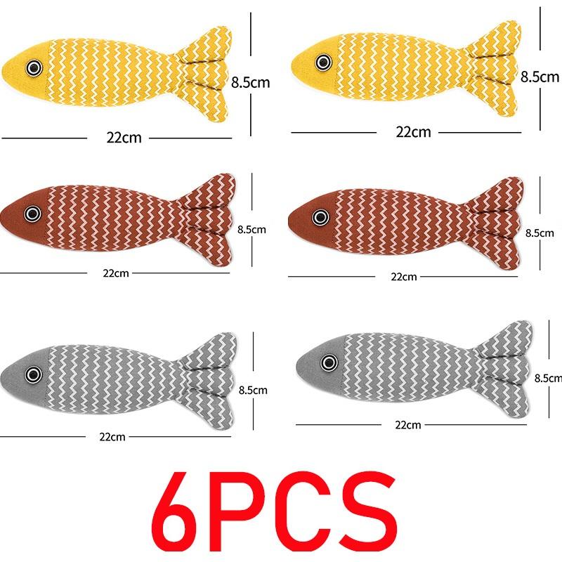 3PCS Fish Catnip Toys Games for Cats Catnip Toys Interactive Cat Chew Toy Cat Pillow Exercise Kicker Toys for Indoor Cat