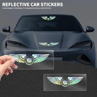Car Logo Angel Wings Decoration 3D Reflective Waterproof Sticker For Escalade CTS ATS SRX STS XT5 XT4 XT6 XTS CT4