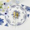 In-Stock Blue & White Chinese Porcelain-Style Disposable Paper Plates for Retro Party or Wedding
