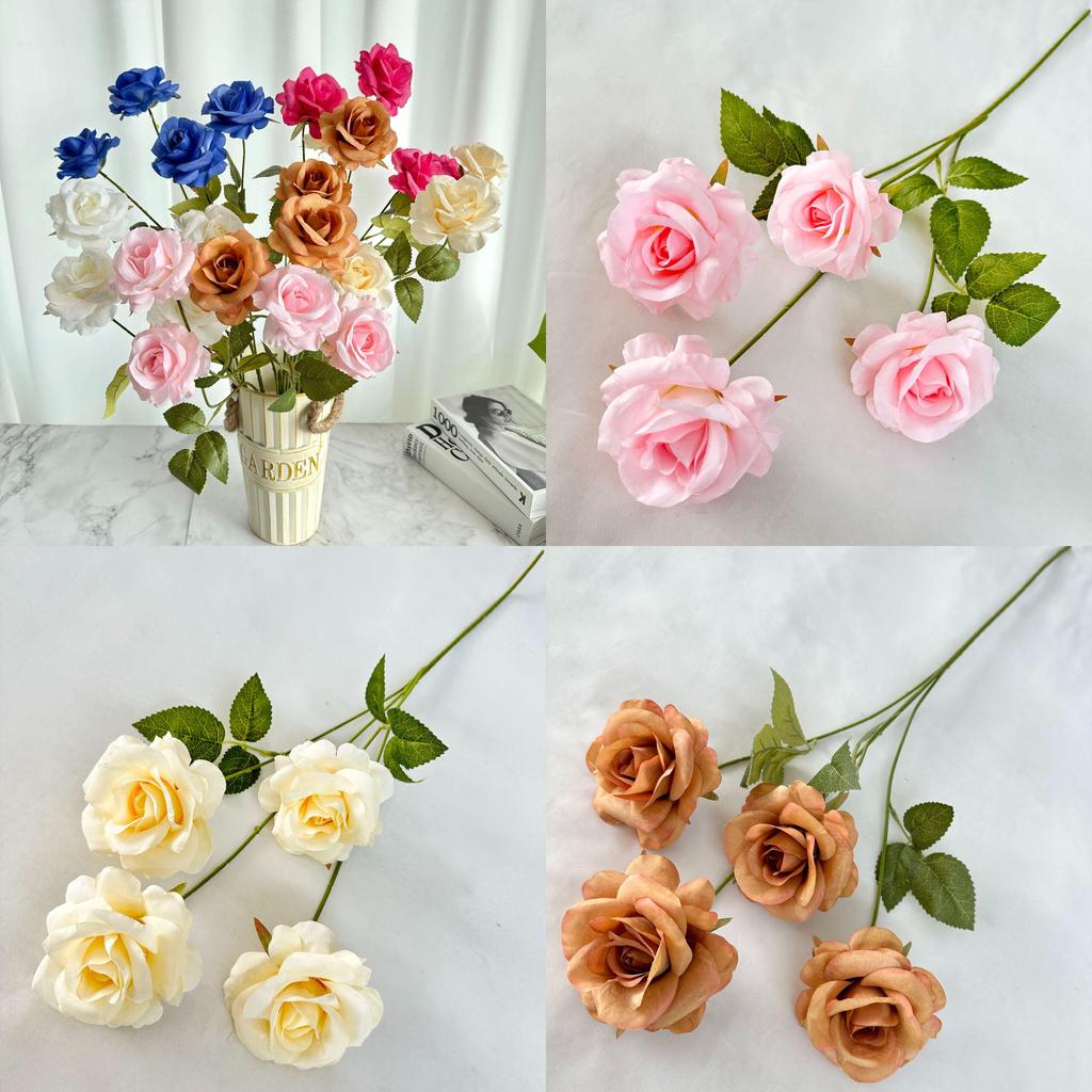 Elegant Faux Rose Flower Arrangement For Wedding Decor Photography Props