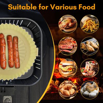 16.5cm/6.5inch  Air Fryer Liner Reusable Silicone Air Fryer Pot Easy Cleaning Round Silicone Liner