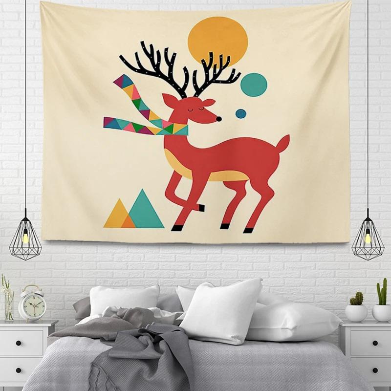 Office Living Room Tapestry Cartoon Animal Simple Hanging Cloth Home Wall Decoration Tapestry