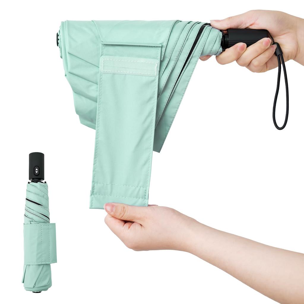 Foldable Easy to Fold UV Suitable for Sunny and Rainy Automatic Complete Sun Heat Quick-to-Fold Umbrella Parasol, Ultra-lightweight, (225g), 100%