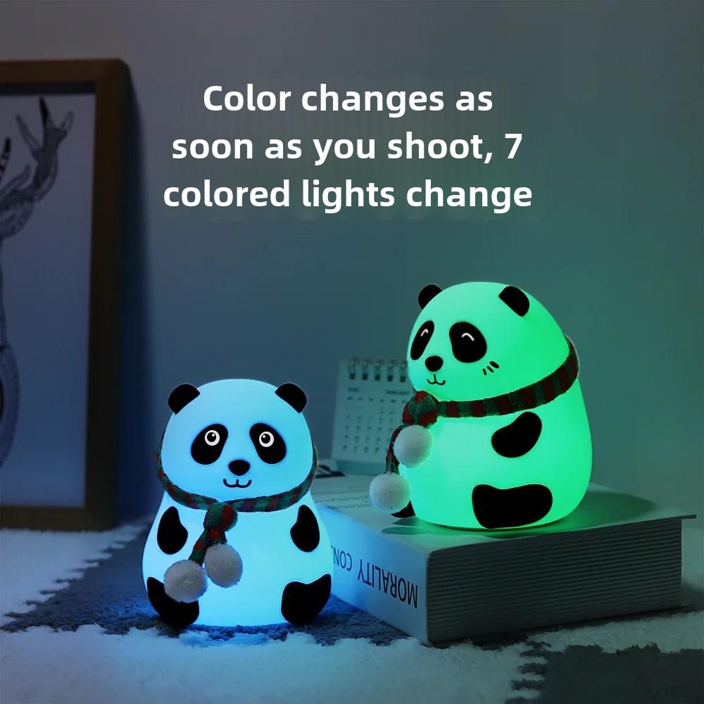 Panda USB Charging Colorful LED Night Light Bear Night Lamp