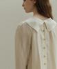 LAUTREDE MIN Haze Cowl Light Beige Blouse