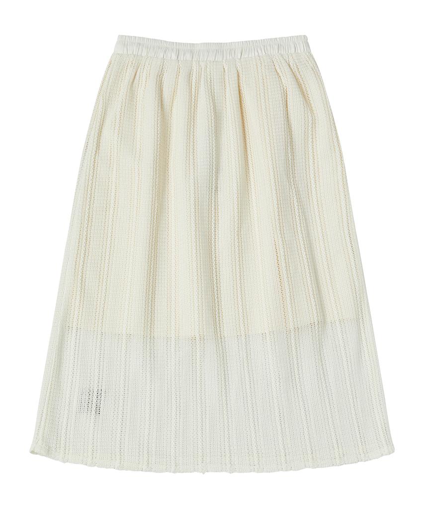 DELICCENT Lace Skirt [Cream]