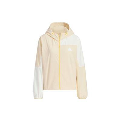 Lightweight Colourblock Jacket With Logo Print Women Jacket Sand-Brown JI9808