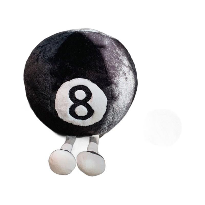 Creative Black 8 Billiards Pillow Plush Toy Sofa Cushion Nap Pillow Living Room Decoration Puppet